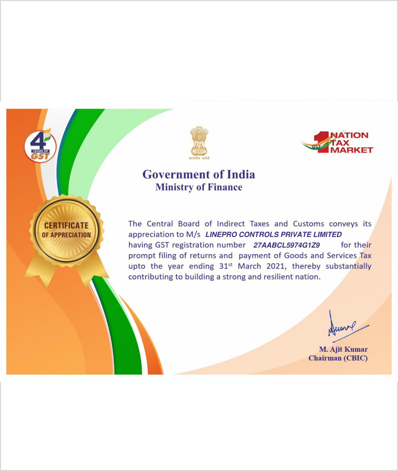 Certificate by Government of India