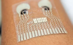 An electronic skin patch made using printed electronics technology for heart rate monitoring- Linepro Controls Pvt Ltd