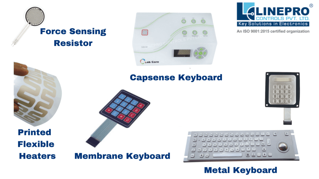 Manufacturer of metal keyboards, membrane keypads, capacitive touch sense switches, printed heaters, printed sensors, silicon keypads