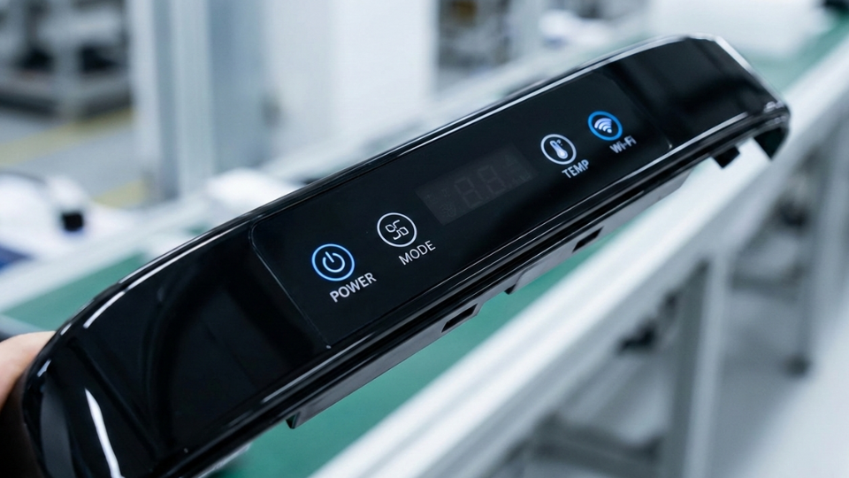 Backlit graphics using IMD technology in electronic components